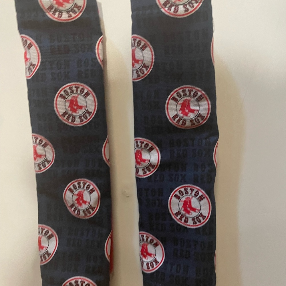Set of Boston Red Sox Seat Belt Protectors